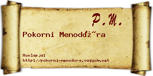 Pokorni Menodóra névjegykártya